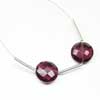 Rhodolite Garnet Quartz Faceted Checker Coin Matching Pair You get 2 Beads Same Size Pair. Size 8x8mm appox. Hydro quartz is synthetic man made quartz. It is created in different different colors and shapes. 